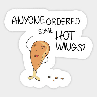 Funny Hot Wings - Funny Cool Shirt Sticker